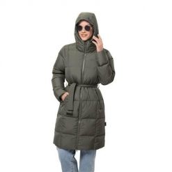 Kurtka uniwersalna damska Jack Wolfskin 12061315066. Zielone kurtki damskie Jack Wolfskin, l, bez wzorów, z puchu, z kapturem. Za 823.00 zł.