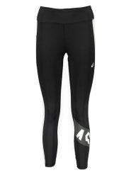 Asics Legginsy sportowe w kolorze biało-czarnym rozmiar: M. Czarne legginsy damskie Asics, m, bez wzorów, z materiału, z podwyższonym stanem, outdoorowe. Za 122.45 zł.