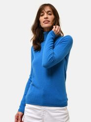 Just Cashmere Kaszmirowy sweter "Ava" w kolorze niebieskim rozmiar: L. Niebieskie golfy damskie Just Cashmere, l, z kaszmiru, bez kołnierzyka. Za 237.17 zł.