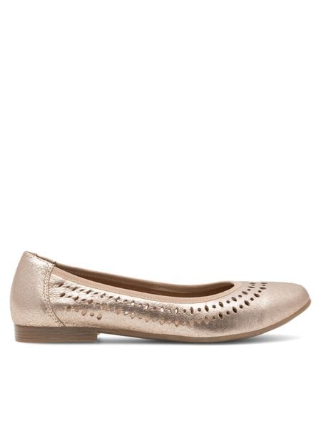 Lasocki Baleriny RST-ELENA-10 Złoty. Żółte balerinki damskie Lasocki, bez wzorów, ze skóry. Za 139.99 zł.