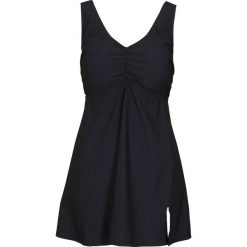 Sukienka kąpielowa shape, średni stopień modelowania sylwetki, z dekoltem w serek. Niebieskie sukienki damskie bonprix, bez wzorów, eleganckie, bez ramiączek. Za 137.99 zł.