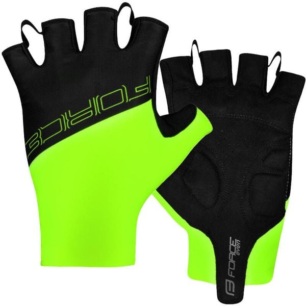 Rękawiczki rowerowe dla dorosłych krótkie Force Even. Zielone rękawiczki damskie FORCE, bez wzorów. Za 89.00 zł.