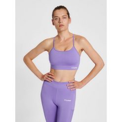Damski usztywniany biustonosz sportowy Hummel MT Chipo. Fioletowe biustonosze sportowe damskie Hummel, bez wzorów. Za 188.50 zł.