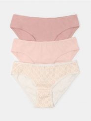 Majtki figi 3 pack - wielobarwny. Figi Sinsay, bez wzorów. Za 11.99 zł.