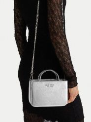 Nine West Torebka CEO-Astor Vibe-KY323-1 Srebrny. Szare kuferki damskie Nine West, bez wzorów, z materiału, bez dodatków. Za 199.99 zł.