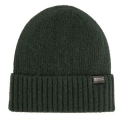 Czapka Damska Prążkowana Basic. Zielone czapki damskie Regatta, bez wzorów, z materiału. Za 54.99 zł.
