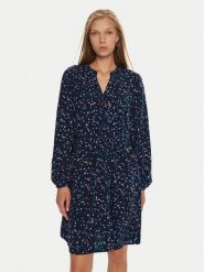 Tatuum Sukienka codzienna Strakmi T2416.202B Granatowy Regular Fit. Niebieskie sukienki damskie TATUUM, bez wzorów, z wiskozy, bez ramiączek. Za 199.99 zł.