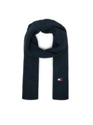 Tommy Hilfiger Szalik Heritage AW0AW18983 Granatowy. Niebieskie szaliki damskie Tommy Hilfiger, bez wzorów, z bawełny. Za 209.99 zł.