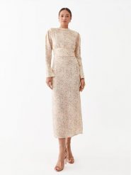 MVP Wardrobe Sukienka codzienna MVPE3AB072.0VI0124 Żółty Regular Fit. Żółte sukienki damskie MVP Wardrobe, bez wzorów, bez ramiączek. Za 2,639.00 zł.