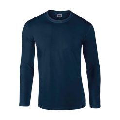 Koszulka Z Długim Rękawem Unisex Softstyle Dla Dorosłych. Niebieskie bluzki damskie GILDAN, m, bez wzorów, sportowe, bez kołnierzyka, bez ramiączek. Za 65.99 zł.