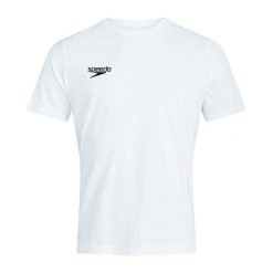 Koszulka T-Shirt damski Speedo Club Plain Tee. Białe koszulki damskie Speedo, xl, bez wzorów, bez kołnierzyka, bez ramiączek. Za 73.79 zł.