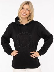 Zwillingsherz Bluza "Wild at heart" w kolorze czarnym rozmiar: S/M. Czarne bluzy damskie Zwillingsherz, m, bez wzorów, z kapturem. Za 220.12 zł.