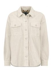 Sublevel Sztruksowa kurtka koszulowa w kolorze kremowym rozmiar: M. Brązowe kurtki damskie Sublevel, m, bez wzorów, ze sztruksu, bez kaptura. Za 113.10 zł.