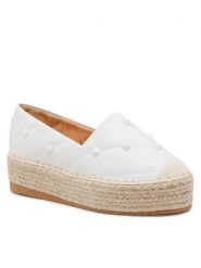 DeeZee Espadryle WS020610-01 Biały. Białe espadryle damskie DeeZee, bez wzorów, ze skóry, bez obcasa. Za 119.99 zł.