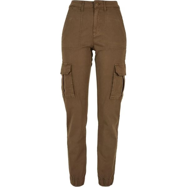 Spodnie Damskie Twill Utility. Zielone spodnie dresowe damskie Urban Classics, bez wzorów. Za 221.99 zł.