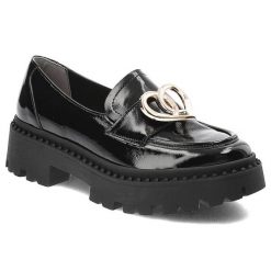 Czarne Półbuty Armodo Damskie Eleganckie Obuwie. Czarne półbuty damskie Armodo, na wiosnę, bez wzorów, ze skóry, bez obcasa, bez zapięcia. Za 389.00 zł.