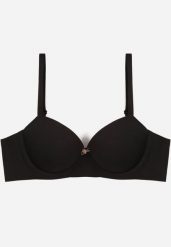 Czarny Gładki Biustonosz o Klasycznym Fasonie Amanei. Czarne biustonosze Renee, bez wzorów. Za 39.99 zł.