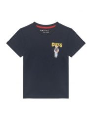 Guess T-Shirt N6YI23 3K3879 Granatowy Regular Fit. Niebieskie t-shirty i koszulki chłopięce Guess, z aplikacjami, z bawełny, bez kołnierzyka, bez ramiączek. Za 74.99 zł.