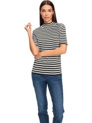 Heine Sweter w kolorze czarno-kremowym rozmiar: 36. Brązowe swetry klasyczne damskie Heine, bez kołnierzyka. Za 69.91 zł.