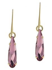 Otazu Pozłacane kolczyki z kryształami Swarovski rozmiar: onesize. Różowe kolczyki damskie Otazu, z kryształem, pozłacane, z zapięciem typu bigiel. Za 232.23 zł.