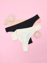 Majtki stringi 3 pack - wielobarwny. Stringi Sinsay, bez wzorów, z materiału. Za 25.99 zł.