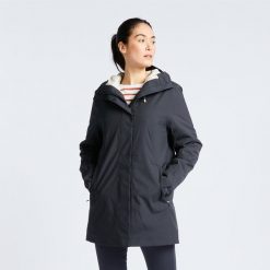 Ciepła parka przeciwdeszczowa damska Tribord Sailing 500. Brązowe parki damskie TRIBORD, m, z materiału, bez kaptura. W wyprzedaży za 279.99 zł.