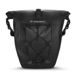 Wozinsky wodoodporna torba rowerowa sakwa na bagażnik 25l czarny (WBB24BK). Czarne torby podróżne WOZINSKY, bez wzorów, z materiału, duże. Za 169.00 zł.