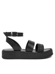 Calvin Klein Sandały V4A2-83261-0326 M Czarny. Czarne sandały dziewczęce Calvin Klein, ze skóry, bez obcasa, bez zapięcia. Za 509.99 zł.