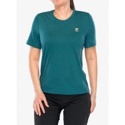 Koszulka rowerowa damska Mons Royale Tarn Merino Shift Tee. Zielone koszulki damskie Mons Royale, bez wzorów, bez kołnierzyka, bez ramiączek. Za 298.99 zł.