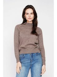 C& Jo Sweter w kolorze szarobrązowym rozmiar: 42. Brązowe swetry klasyczne damskie C& Jo, ze splotem, bez kołnierzyka. Za 109.00 zł.