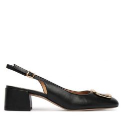 Czółenka HÖGL. Czarne czółenka damskie Högl, bez wzorów, bez obcasa. Za 749.99 zł.