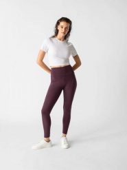 Les Lunes Legginsy sportowe "Luna" w kolorze fioletowym rozmiar: XS. Różowe legginsy damskie Les Lunes, xs, bez wzorów, z podwyższonym stanem, outdoorowe. Za 165.99 zł.