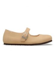 Birkenstock Skórzane baleriny "Santa Clarit" w kolorze beżowym rozmiar: 38. Brązowe balerinki damskie Birkenstock, bez wzorów. Za 487.72 zł.