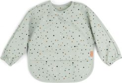 Śliniak z rękawami Happy Dots 6-18 m zielony. Zielone śliniaki Done by deer, bez wzorów. Za 99.00 zł.