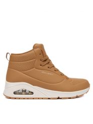 Skechers Sneakersy Uno 177097/CSNT Brązowy. Brązowe obuwie sportowe damskie Skechers, ze skóry, bez zapięcia. Za 299.99 zł.