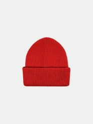 Prążkowana czapka beanie - czerwony. Czerwone czapki damskie Sinsay, bez wzorów, prążkowane. Za 29.99 zł.