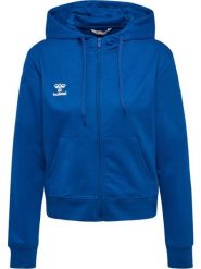 Damska bluza z kapturem zapinana na zamek Hummel Go 2.0 Chevron. Niebieskie bluzy damskie Hummel, xs, bez wzorów, z bawełny, z kapturem. Za 302.50 zł.