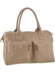 ORE10 Skórzana torebka "Starna" w kolorze beżowym - 34 x 26 x 14 cm rozmiar: onesize. Brązowe torebki klasyczne damskie ORE10, z materiału, przez ramię, bez dodatków. Za 304.99 zł.