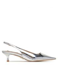 Steve Madden Czółenka Kari SM11003377 Srebrny. Szare czółenka damskie Steve Madden, bez wzorów, ze skóry, bez obcasa. Za 289.99 zł.