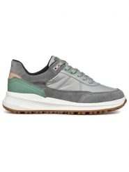 Geox Skórzane sneakersy "Pg1X B Abx" w kolorze zielono-szarym rozmiar: 40. Szare obuwie sportowe damskie Geox, z materiału, bez zapięcia. Za 351.38 zł.