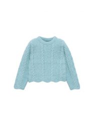 Abel & Lula Sweter 5829 Niebieski Regular Fit. Niebieskie swetry dziewczęce Abel & Lula, bez wzorów, z syntetyku, bez kołnierzyka, bez ramiączek. Za 199.99 zł.