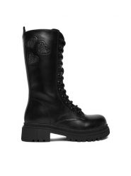 DeeZee Kozaki CEO-CS6171-05 Czarny. Czarne kozaki dziewczęce DeeZee, bez wzorów, z materiału, bez obcasa, bez zapięcia. Za 159.99 zł.
