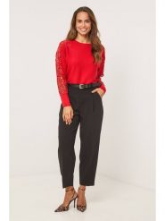 Soft Cashmere Sweter w kolorze czerwonym rozmiar: 38/40. Czerwone swetry klasyczne damskie Soft Cashmere, z kaszmiru, bez kołnierzyka. Za 152.99 zł.