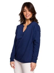Be Wear Bluza w kolorze granatowym rozmiar: S. Niebieskie bluzy damskie Be Wear, s, z aplikacjami, bez kaptura. Za 105.38 zł.