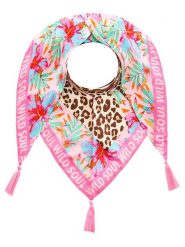 Zwillingsherz Chusta trójkątna "Wild Jungle" ze wzorem - 200 x 95 cm rozmiar: onesize. Chusty damskie Zwillingsherz, z aplikacjami, z materiału. Za 105.45 zł.