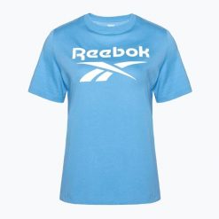 Koszulka Reebok Identity Big Logo Tee. Niebieskie koszulki damskie REEBOK FITNESS, bez wzorów, bez kołnierzyka, bez ramiączek. Za 59.99 zł.