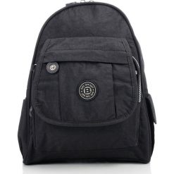 Plecak damski czarny Bag Street SP-10-BL. Czarne plecaki Bag Street, bez wzorów, z materiału. Za 89.99 zł.