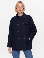 Tommy Hilfiger Płaszcz przejściowy WW0WW38943 Granatowy Regular Fit. Niebieskie płaszcze damskie Tommy Hilfiger, bez wzorów, z bawełny, bez kaptura. Za 1,439.00 zł.