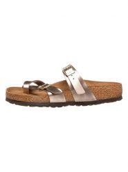 Birkenstock Japonki "Mayari" w kolorze szarobrązowym rozmiar: 37. Brązowe klapki damskie Birkenstock, bez wzorów, z otwartym noskiem, bez obcasa, bez zapięcia. Za 234.95 zł.