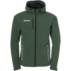 Kurtka softshell Kempa. Czarne kurtki sportowe damskie Kempa, bez wzorów, z softshellu, bez kaptura. Za 505.85 zł.